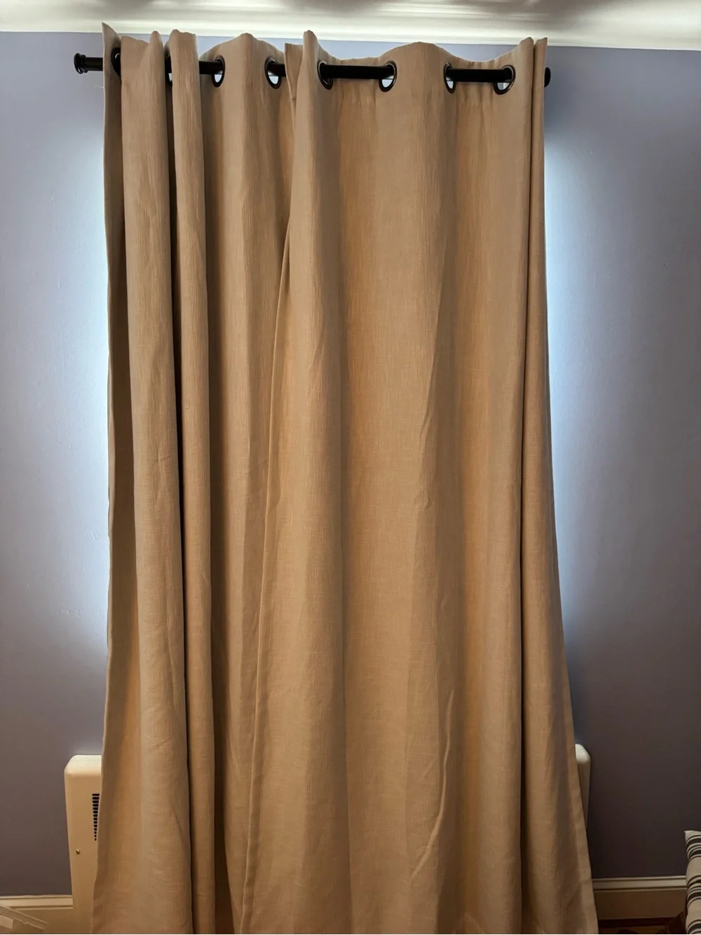Neutral White Grommet Curtain Panels - Home Accents - TWO panels!